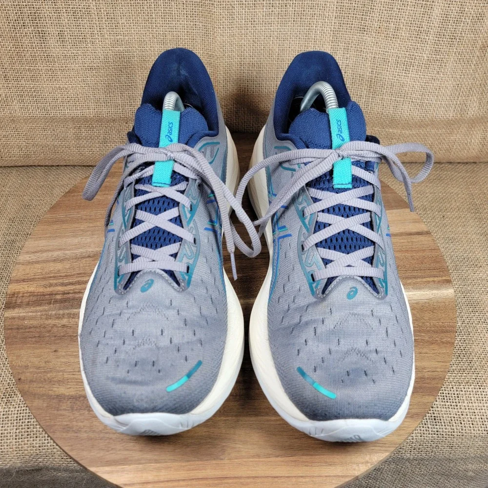 ASICS Gel Cumulus 26 Running Shoes PureGEL FF Blast Plus Gray Blue Men's 11.5